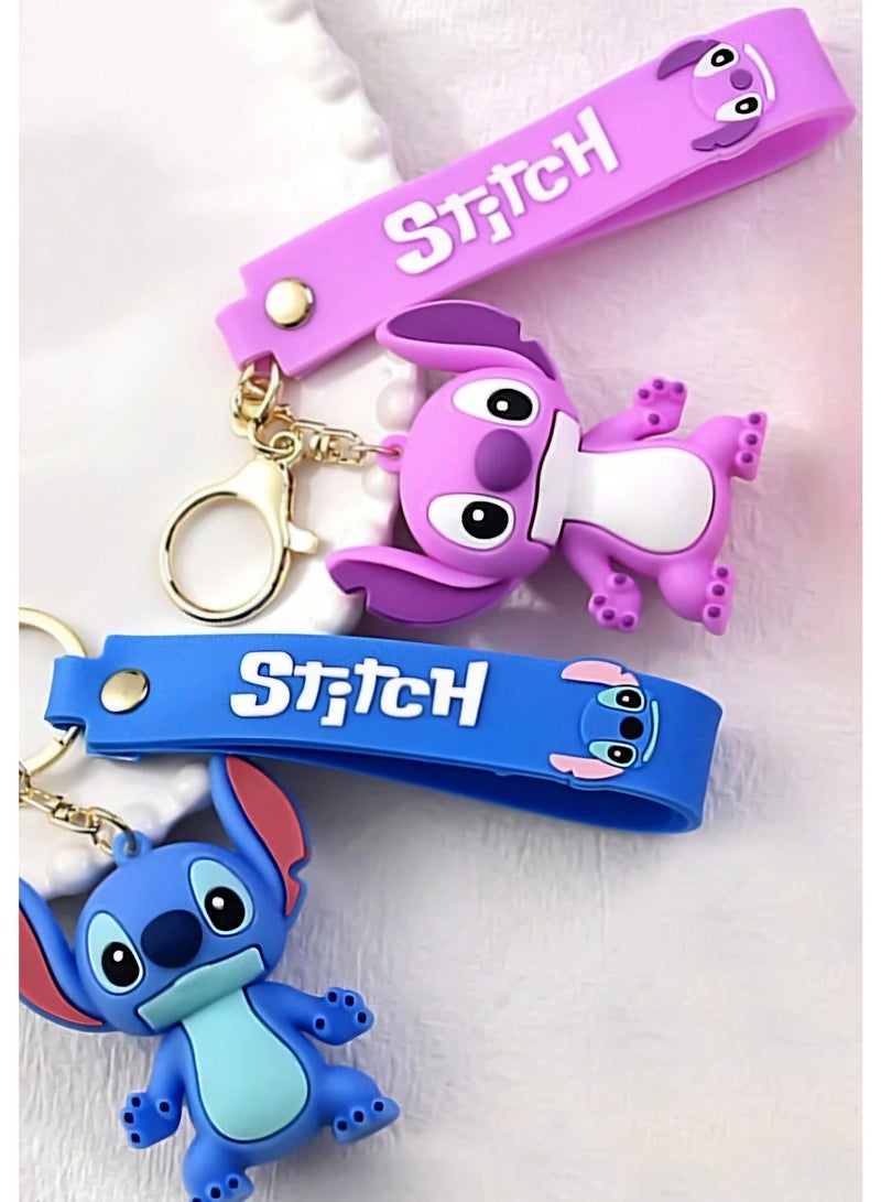 STITCH Purple Stitch Rubber Keychain - Image 2